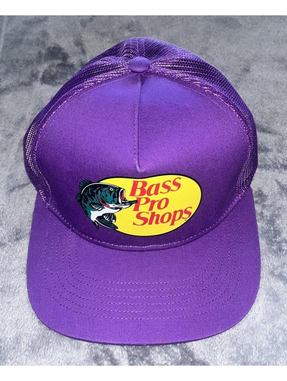 Bass Pro Shops Purple Mesh Trucker Snapback Hat – One Size Fits Most